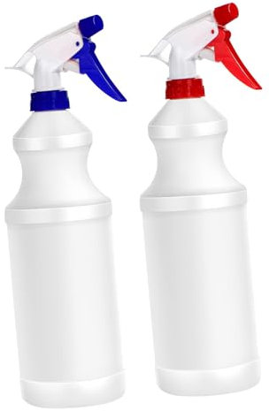 ＣＨＡＭＥＥＮ Sprühflaschen 1000ml Kunststoff Sprühflasche Einstellbarem Fein Zerstäuber Leere Spruhflasche für Autopflege Vdesinfektionsmittelpflanzen 2 Stück