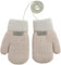 NJCXOLA Moufle Hiver Fille Garçon Moufle Epais Enfant Gant Tricoté avec Ficelle Gant Chaud Moufle Mignon pour Enfants de 3 Ans