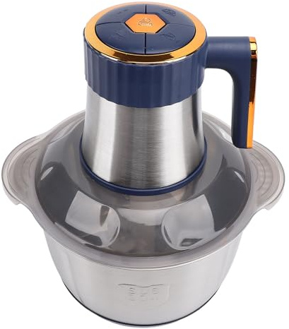 Tritacarne Elettrico 500 W con Ciotola in Acciaio Inossidabile da 5 Litri, Motore in Rame per Carne Verdure Cipolla Aglio Insalata Frutta Noci, Leggero e Compatto, Facile