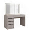 Vicco Schminktisch Sherry, Kosmetiktisch mit Spiegel, Cashmere, 120 cm mit LED-Spiegel