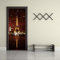 3d Türtapete Selbstklebend Goldener Eiffelturm Türposter Fototapete, Schlafzimmer Wohnzimmertür Aufzug Tür Aufkleber B85 x H205cm