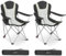 Homecall Campingstuhl Faltbar 150 KG Belastbar Camping Stuhl mit Armlehnen, Becherhalter, Abnehmbares Kissen, Tragetasche - Anglerstuhl Klappstuhl für Outdoors (2 Stühle - 3 Fach Verstellbare)