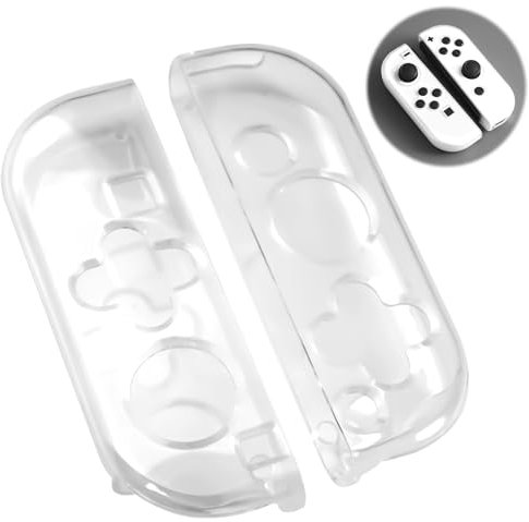 1 Pares de Funda para Mango Joy-con, Funda Transparente con para Nintendo Switch OLED, Funda Mando Protectora para Switch y Joycon, Fuerte y Duradero, Compatible con Controlador de Interruptor