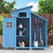 Gerätehaus Gartenschrank Geräteschuppen Geräteschrank, BxT: 124x46 cm,BxTxH:124x46x174cm, auch für kleine Gärten geeignet, Blau, (Holzhütte, 1 St., Gartenhaus)
