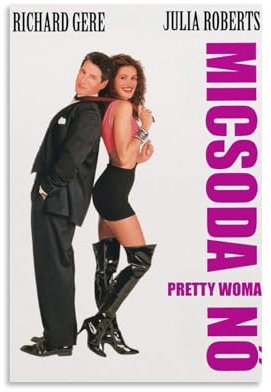 TEWRGEU Poster Pretty Woman auf Leinwand, ästhetisches Cover, Poster, Vintage-Gemälde für Zimmer, 20 x 30 cm, ungerahmter Stil