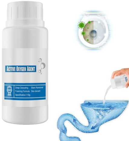 Toilet Active Oxygen Agent, 2025 New Rohrreiniger, Schäumender Reiniger für die Toilette, Schäumend für Toiletten-Hockpfannen, Urinale, Rohrreinigung (1, 110g)