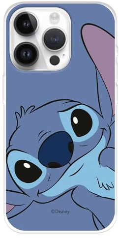 Schutzhülle kompatibel mit iPhone 15 Pro, offizielles Disney-Lizenzprodukt von Lilo & Stitch, zum Schutz Ihres Mobiltelefons, transparent, flexibel, mit offizieller Lizenz von Lilo & Stitch