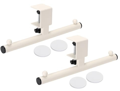 sourcing map Heavy Duty Bag Hook 10.43 (26.5cm) Carbon Steel Desk Table Hanger Backpack Holder with Adjustable Clamp for Classroom Dorm Office Handbag Purse Organizer, White