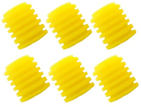 YARNOW 6 Stück Gelbe Schwammfilter Ersatz für Aquarienfilter mit Feiner Filtration und Schmutzfangfunktion Schwammfilter Zubehör für Aquarium und Fischbecken im Haus und Büro