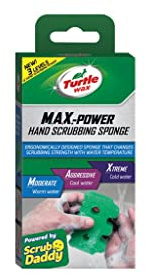 Turtle Wax 53046 Max Power Hand Scrubbing Sponge Dirt Car Care Cleaning