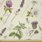 ABAKUHAUS Distel Stoff als Meterware, Vintage Composition, Microfaser Multi Zweck Dekostoff für Kunsthandwerke, 3M (230x300cm), Beige Grün Lila