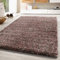 SIMPEX Wohnzimmer Teppich 120 x 170 cm - Hochflor Rosa Moderne Einfarbig Meliert Design - Schlafzimmer Pflegeleicht Extra Weich Flauschig - Carpet Living Room Deko