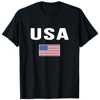 Usa Bandiera Americana Stati Uniti America Maglietta
