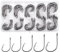 Circle Hooks Saltwater Fishing Hooks Kit High Carbon Steel Inline Straight Eye Circle Hook Chemically Sharpened Barbed Point Octopus Hook (100PCS/BOX)
