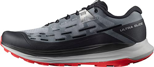 Salomon Herren Ultra Glide Laufschuh, Black/Alloy/Goji Berry, 48 EU