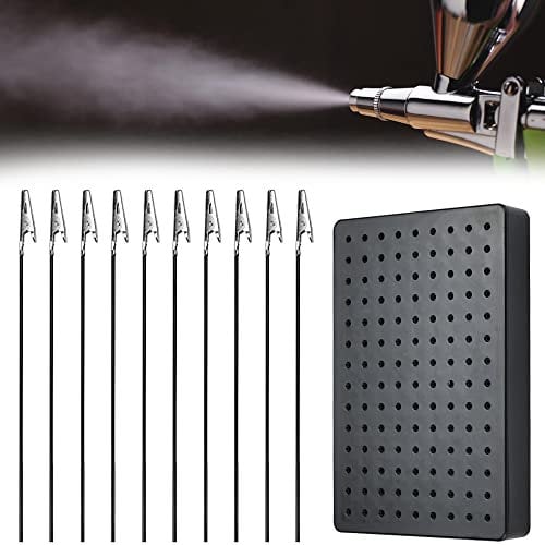 AFASOES 10 Pz Clip a Coccodrillo in Filo Metallico con 1 Pz Supporto Morsetti a Coccodrillo in Metallico con Base di Supporto Set di Morsetti per Pittura a Spruzzo per Carta Fotografica Nota Fai da Te