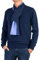 Écharpe homme mixte cachemire fabriqué en Italie écharpe boutons bicolore femme cache-cou cachemire hiver unisexe laine mérinos gris beige châle chaud taille unique Pashmina, Bleu chiné/lavande,