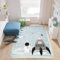 TAPISO Baby Teppich Kinderteppich Kurzflor Blau Grau Taupe Schwarz Weiß Rosa Rakete Kosmonaut Planeten Sterne Himmel Kinderzimmer Modern 160 x 220 cm