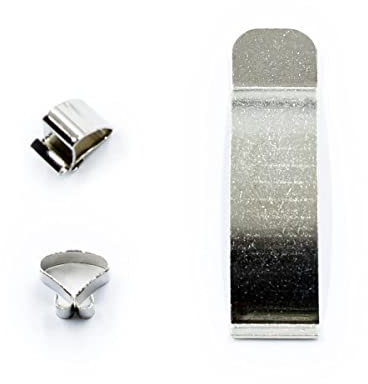 Ceanothe Lot de 6 Pinces sous-Verre Courtes Acier 7 mm - Fixation - Accroche - pour Dos Cadre Photo - Tableau - Encadrement - Décoration - Fabriqué en France