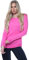 ActiveMark® - Camiseta de manga larga para mujer, cuello redondo, lisa, elástica, casual, para verano, básica, ajustada, tallas 36-54, fucsia, 40-42