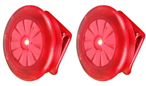 MiOYOOW 2PCS LED Clip di sicurezza Light, Impermeabile Running Strobe Flashlights Clip Portatile LED Running Lights per Ciclismo Escursionismo Camminare