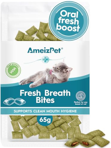 AmeizPet Katzen Leckerlies Frischer Atem für Katze - Atemerfrischer Leckerli für Katzen 65 g (2.3 oz)