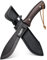 DRAGON RIOT Jagdmesser Feststehende Klinge, Outdoor Messer Survival Full Tang, Camping Messer mit Scheide, Bushcraft Messer mit Holzgriff, Cooles Machete Geschenk für Männer