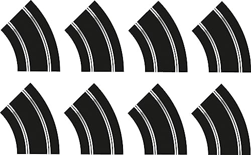 Scalextric Pack de 8 Extensiones de vía de Curva de Scalextric R2 - Sustituye al C8555 una Vez agotado