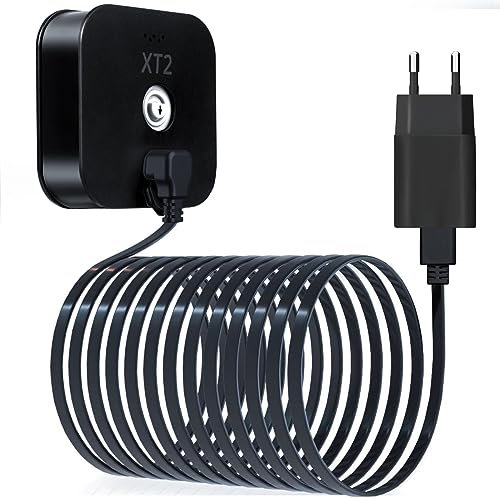 Itramax 9M Blink XT XT2 Ladekabel mit Ladegerät,Wandadapter Stromversorgung und rechtwinkligen Micro USB Flach Kabel,Indoor Outdoor Wasserdichtes Netzteil Stromkabel für Blink XT XT2 Kamera