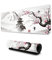 Donboly Gaming Mouse Pad Japanese Pagoda and Cherry Blossom Branch Oversized Mouse Pad, Extended Large Mouse Mat Desk Pad, Stitched Edges Long Non-Slip Rubber Base Mouse Pad (80x30cm, Sakura)