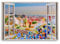Paul Sinus Wandbild 120x80cm Fensterbild Barcelona Farbenfroh Hundertwasser Bund Kunstvoll