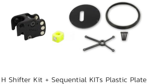 TH8A Magnetischer Mod Cambio Shifter MOD und sequentiell, verbessertes Gefühl [Thrustmaster TH8A/RS] (PC, PS, Xbox) (H Shifter + Sequentielle Kits Kunststoffplatte)