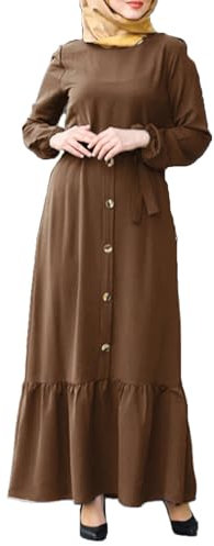 OUMSHBI Neckholder Freizeitkleid Muslimische Kleider Mit Mütze Damen Hijab Kleid Muslimische Kleider Damen Für Hochzeit Kaftan Damen Muslimische Kleider Damen Muslimische Kleider Damen Sommer