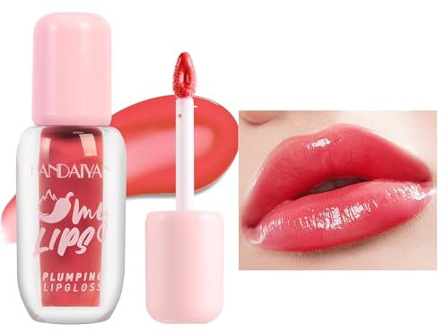 Plumping Lip Gloss With Chili Extract - Glossy Liquid Lipstick, Long Lasting Waterproof Fuller Lip Plumper Lip Mirror Lip Plumping Gloss (# 03)