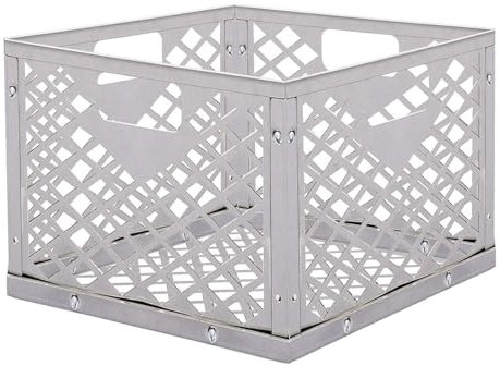 Panier à charbon de bois - Accessoire de gril | Panier de foyer à charbon de bois pour fumoir décalé en acier inoxydable avec poignée | Accessoires de poêle antirouille pour le chauffage de la maison