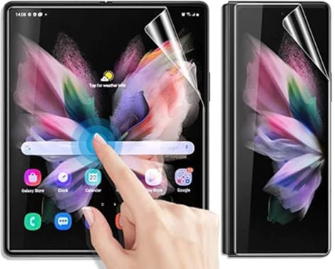 1 ensemble Film Hydrogel Haute Sensibilité pour Samsung Galaxy Z Fold2 5G 7.6 Fold 2 Protecteur d'écran Transparent Flexible HD Antidéflagrant Fingerprint Unlock film Hydraulique