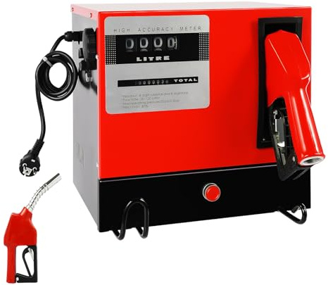 VonVVer Elektrische Dieselpumpe Selbstansaugend 60L/min 230V - Heizölpumpe Kraftstoffpumpe mit 6m Schlauch und Zählwerk 230V 550W Ölpumpe Umfüllpumpe Dieselförderung Automatische Zapfpistole
