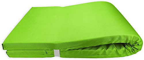 Acomoda Textil - Colchón Tumbona Impermeable. Cojín 180x60x6 cm, Desenfundable, Cómodo y Elegante. Ideal para Jardín, Playa, Piscina, Balcón y Terraza. (Pistacho, 1)