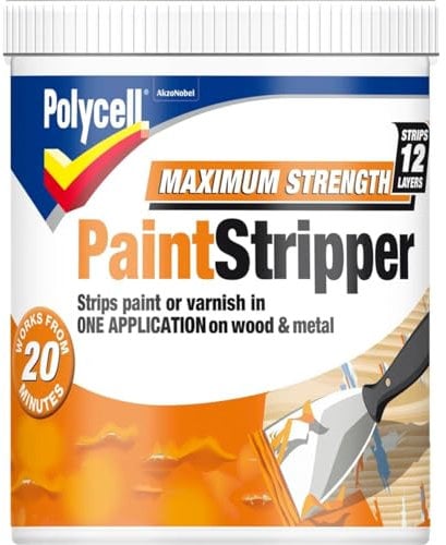 AMK® Polycell Max Strength Paint Stripper 1L Suitable for Wood and Metal Ideal Stripping or Varnish