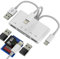 Adattatore USB C Lightning USB(5in1) OTG 3.0 Cavo Lettore Schede SD Per Apple IPhone 15 14 Micro SD Scheda Card Reader TF Memoria Chiavetta Per iPad PC Adapter Camera Memory Compatibile Per Samsung