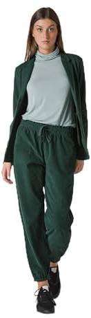 DEHA - Pantalone Corduroy Jogger Pants in Cotone, Verde Scuro (S)