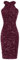 Damen Glitzer Kleid Knielang Etuikleid Neckholder Bodycon Paillettenkleid Festlich Partykleid Weinrot XXL