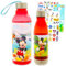 Disney Botellas de agua de Mickey Mouse para niños, paquete con 2 botellas de agua reutilizables de Mickey Mouse para el hogar, la escuela y los deportes, además de botella de agua de acero inoxidable