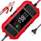 Sirxlevcy Chargeur de Batterie de Voiture 12 V 2 A avec Affichage Numérique, Outil de Charge de Batterie Intelligent, Chargeur d'entretien pour Voiture et Camion, Prise UE