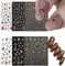 6PCS Moon Star Nail Stickers & Decals, Self-Adhesive Sun Nail Decals White Black Gold, Nails Art Supplies Design Accessories, Heart Nails Decals Gold Nails Charms, Valentines Stickers