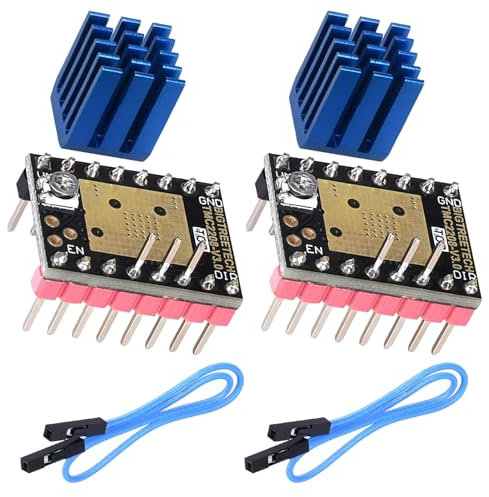 2pcs TMC2208 V.3.0 Stepper Dämpfer mit Kühlkörper-Treiber, Ersatz-Dämpfer für A4988 DRV8825 für 3D-Drucker,3D-Druckerteil Ultra Silent Modul. (TMC2208 V3.0)
