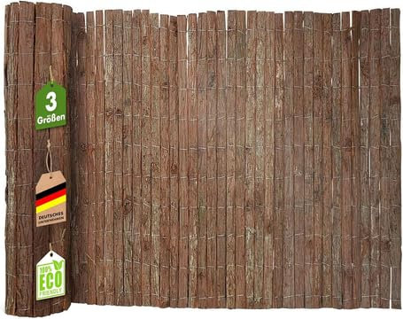 Floordirekt - Baumrindenmatte 100 x 300 cm - Sichtschutz aus Baumrinde für Balkon und Garten - Sichtschutzmatte - Rindenzaun - Gartenzaun