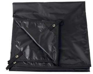 GIYXHU Tarp Wasserdicht Ohne Stangen, Schwarze Plane, Outdoor, Camping, Überleben, Sonnenschutz, Markise, Schwarze Beschichtung, Pergola-Zelt(3x4m)