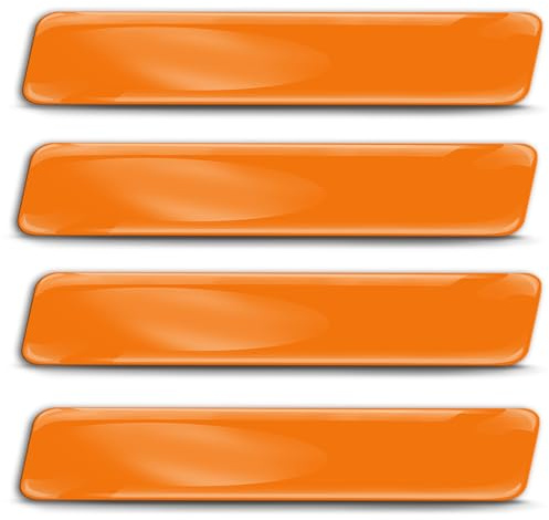 Biomar Labs 4 x Aufkleber 3D Gel Silikon Autoaufkleber für Moto Fahrrad Motorrad Biker Helm Stickers Auto Fenster Telefon Laptop PC Tablet Tür Emblem Orange SP 2 O