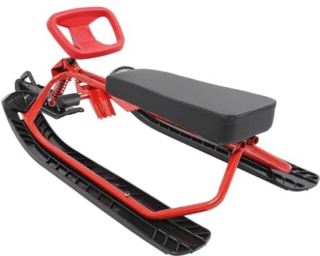 Lenkschlitten Schlitten Snow Slider mit Lenkrad, Winter Ski Sled Snowboar für Kinder Erwachsene Teens